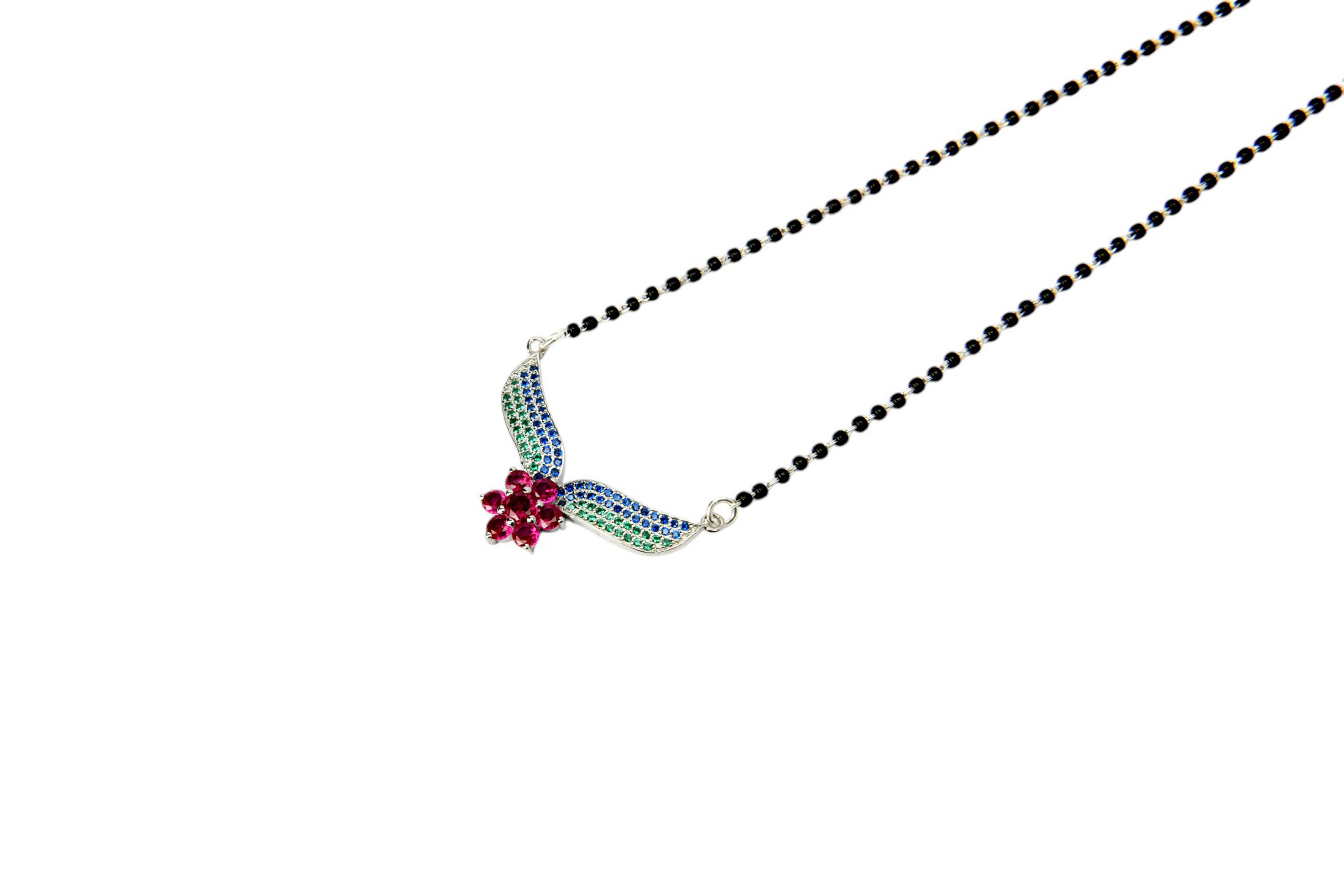Floral Designer Mangalsutra in 92.5 Silver