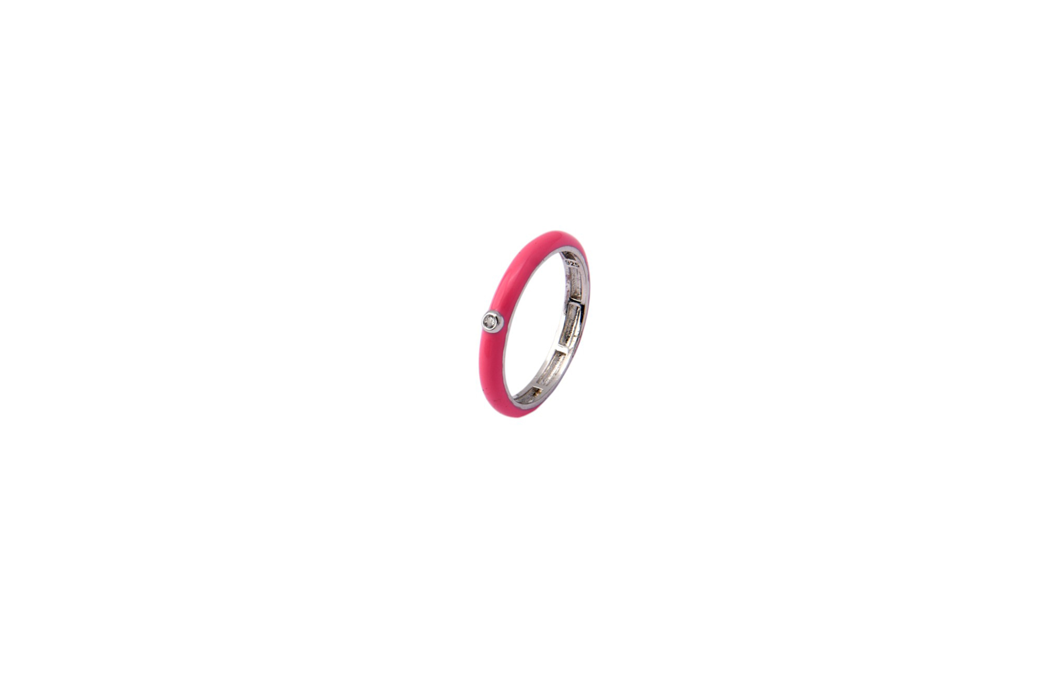 STERLING SILVER PINK SHADE RING