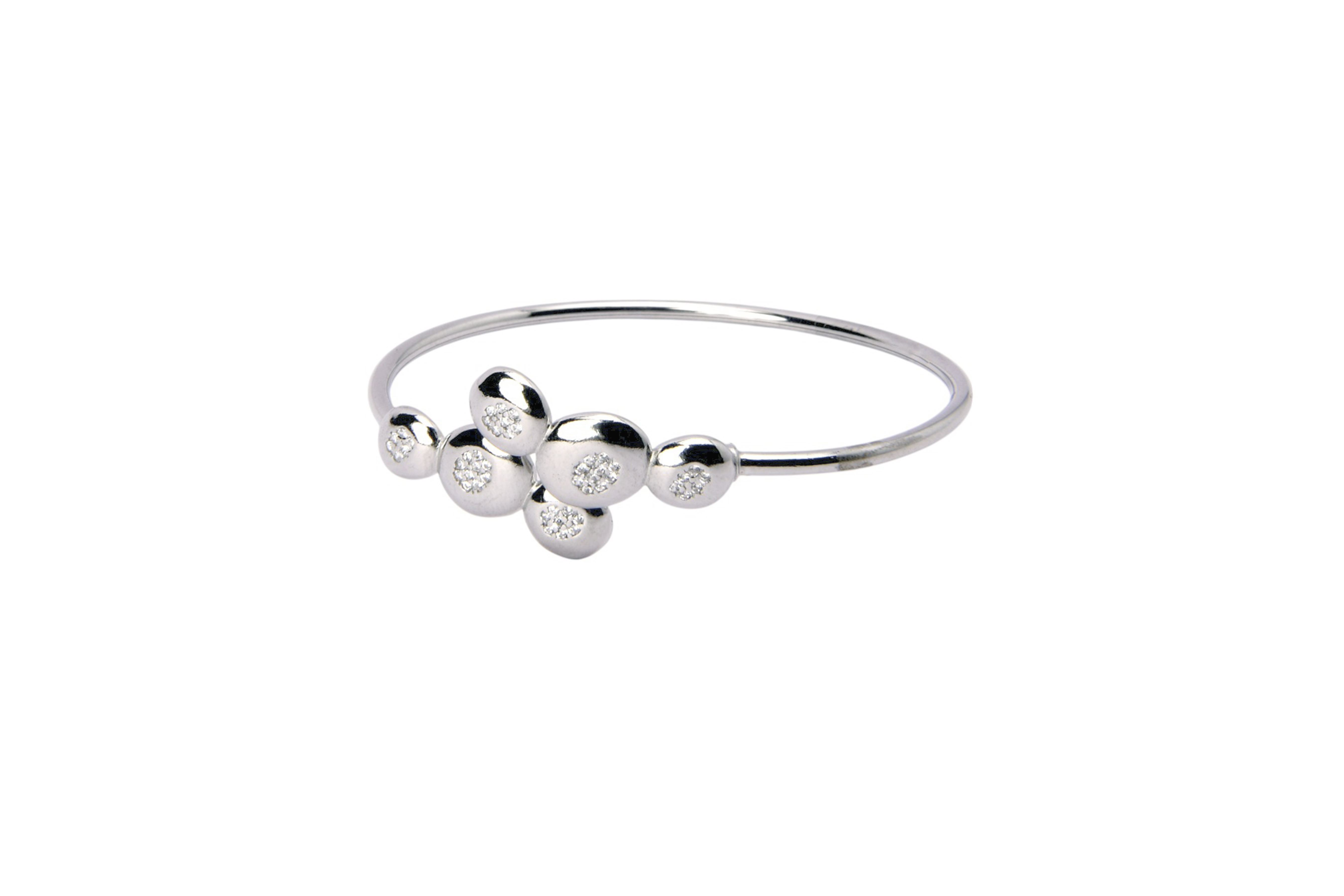 Elegant Silver Floral Bracelet