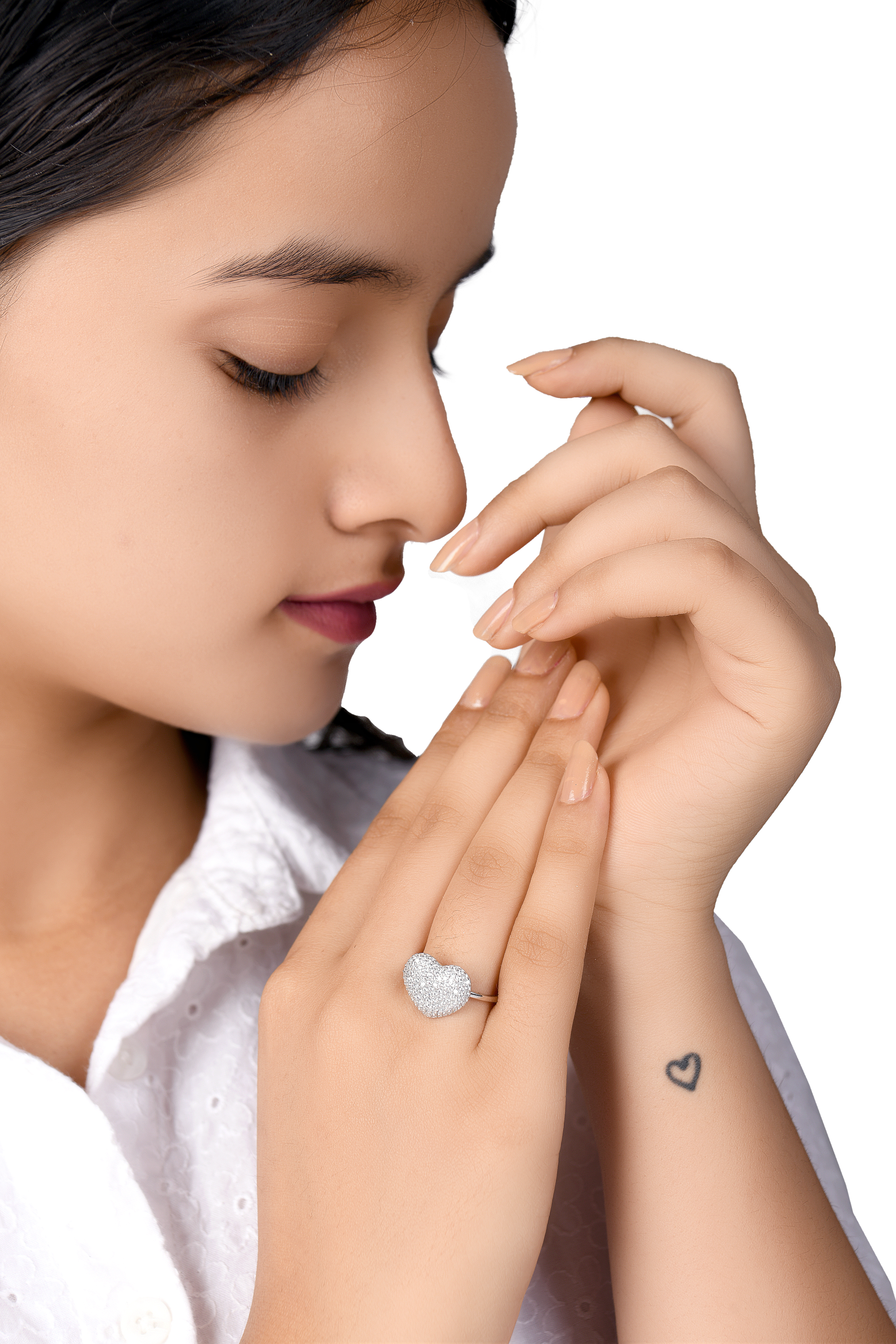 Heart-Shaped Diamond Ring