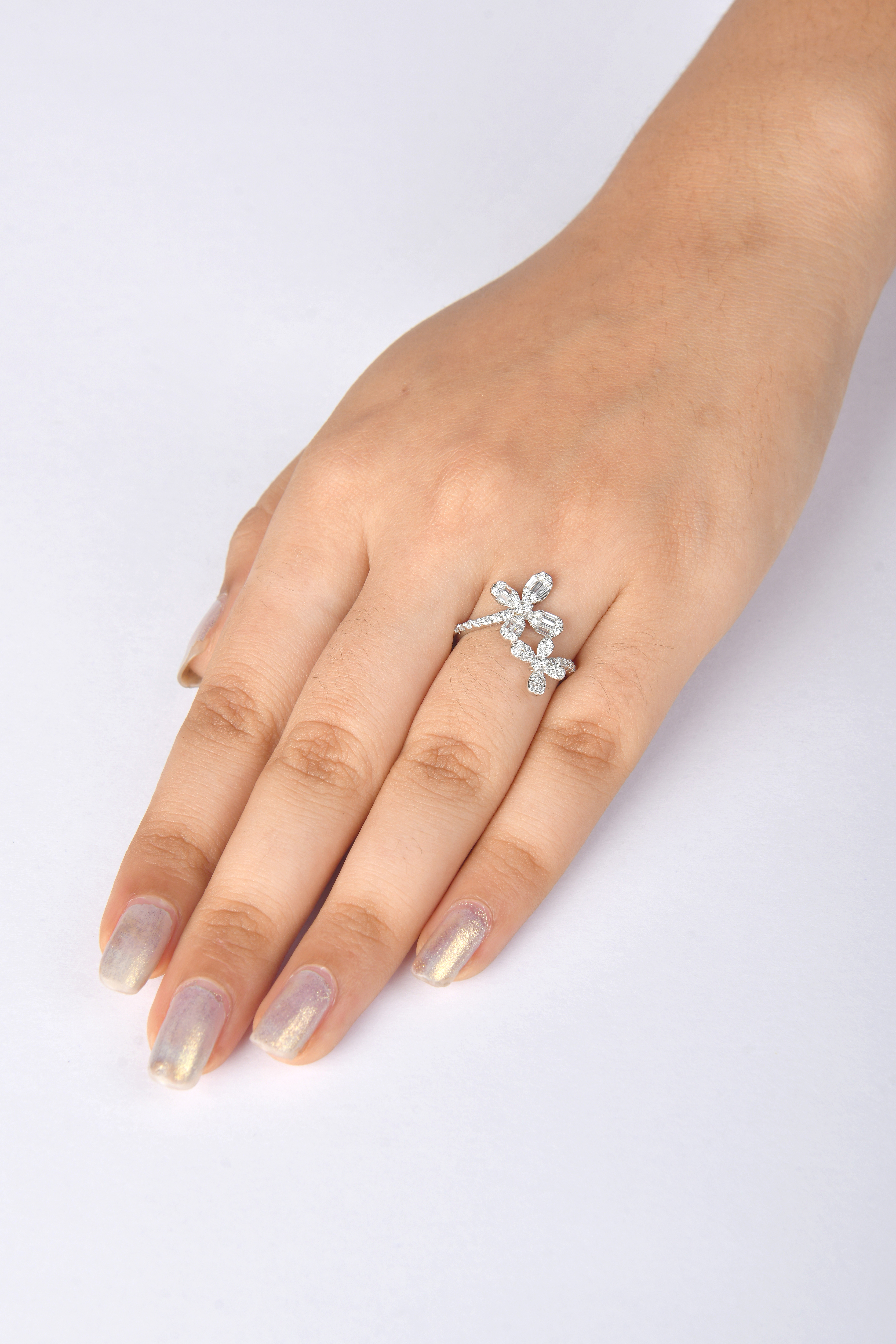 Elegant Diamond Cluster Ring