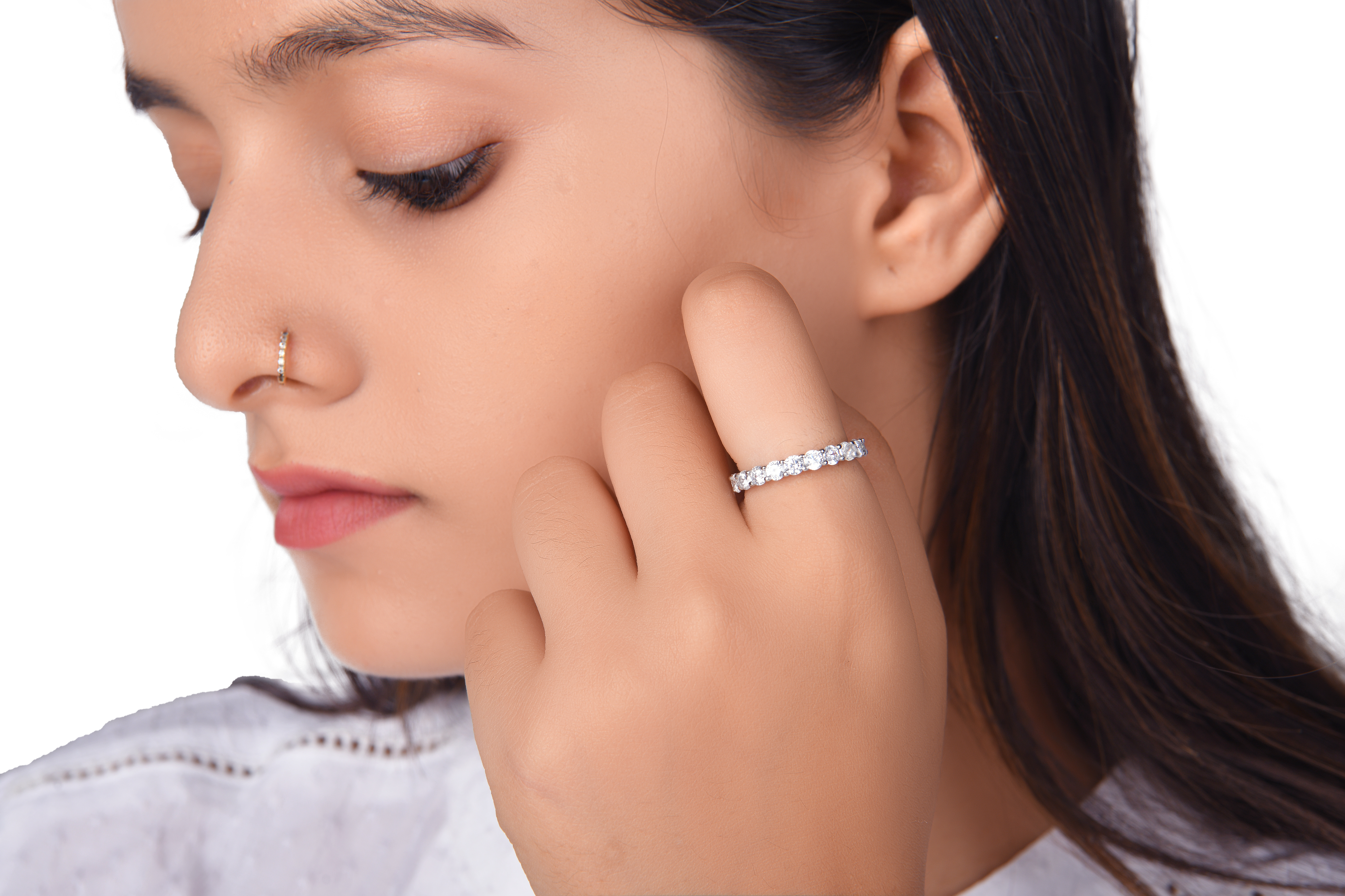 Eternity Band with Baguette-Cut Stones