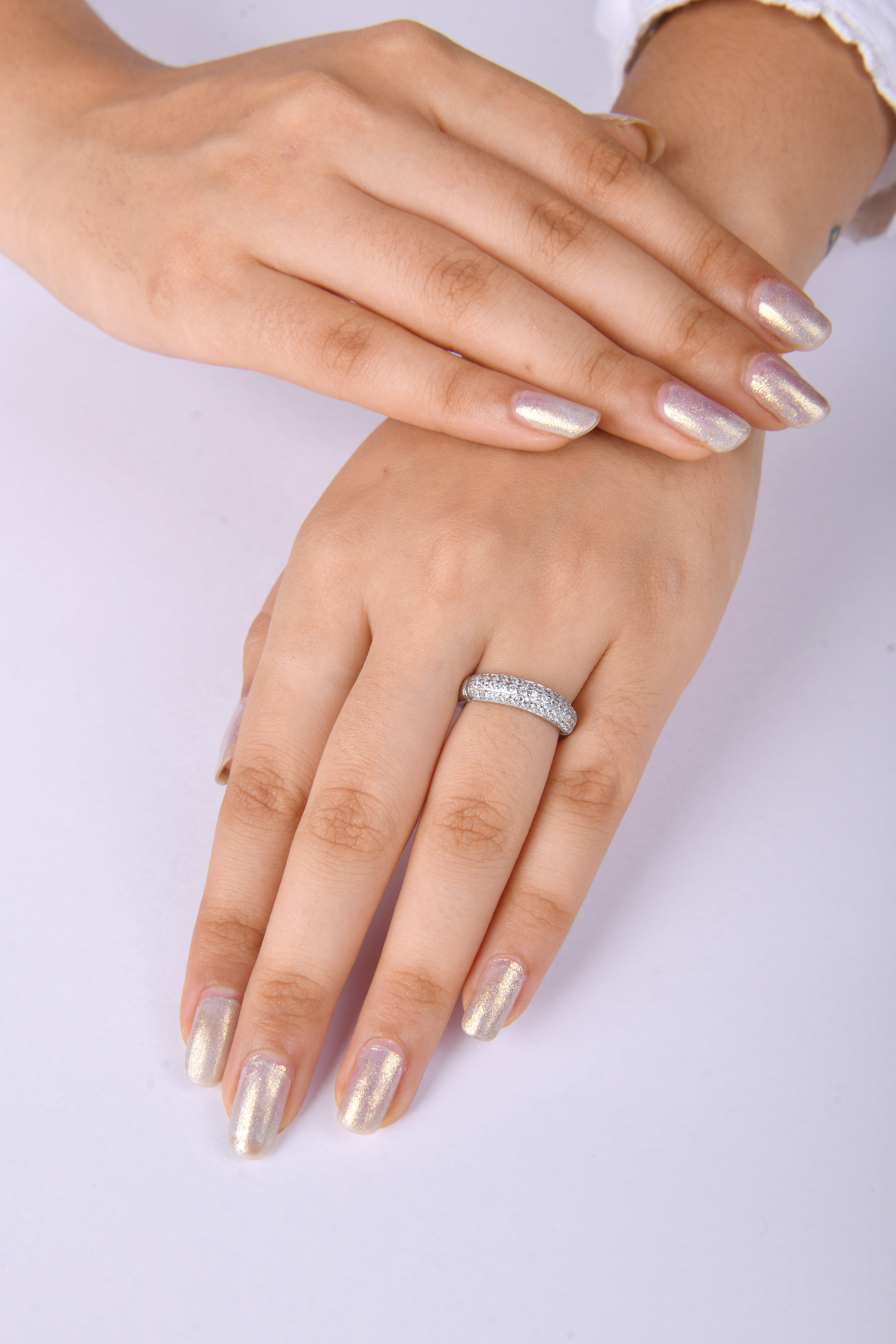 Sterling Silver Sparkling Band Ring