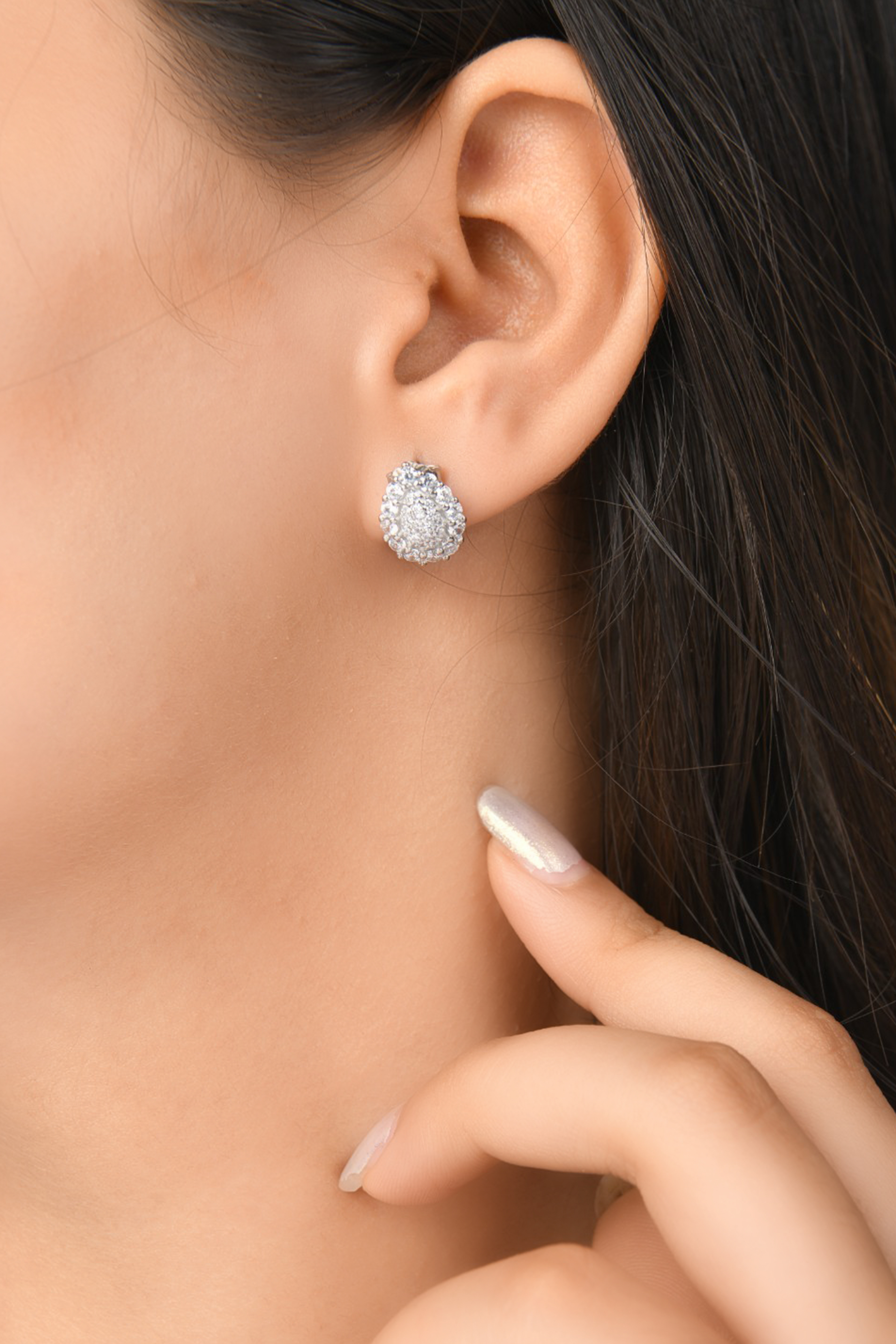 Elegant Teardrop Silver Earrings